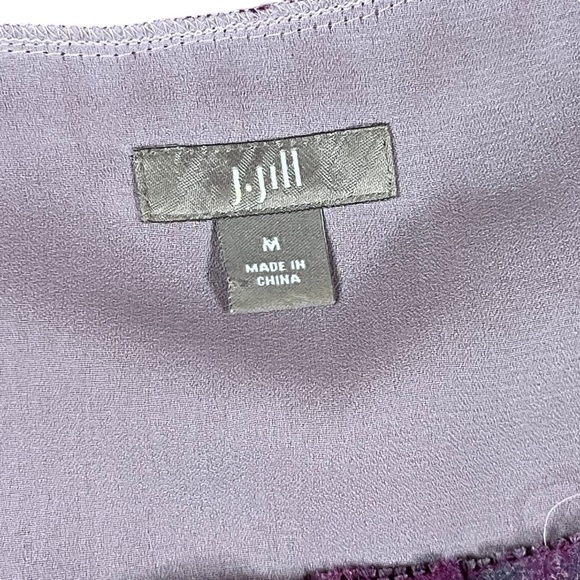 J. Jill Medium Purple Silk Pullover Short Sleeve Blouse - Picture 5 of 9